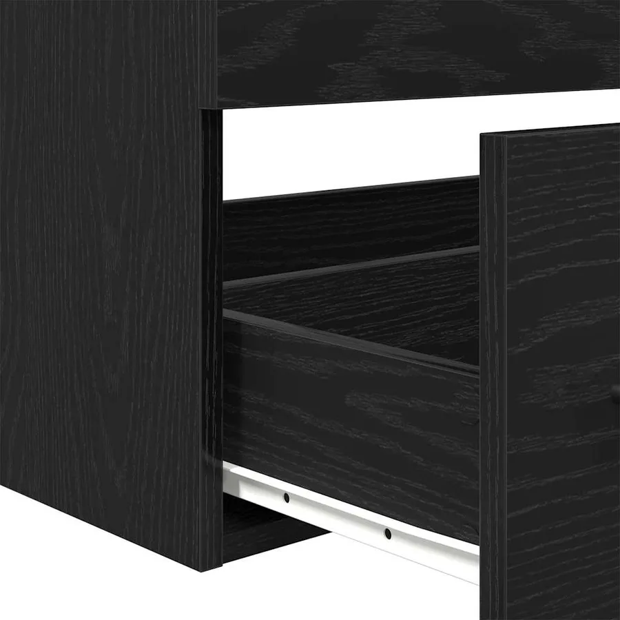 Meuble de Lavabo de Salle de Bain avec tiroir 3 pcs Chêne noir - 9