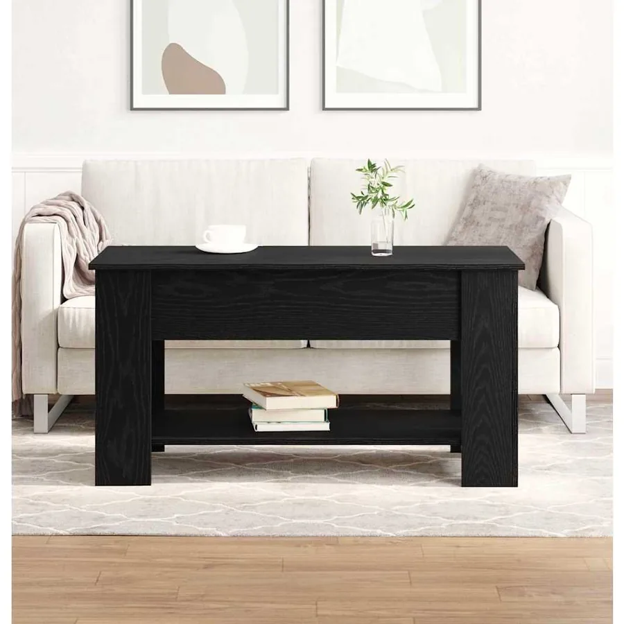 Table basse Chêne noir 101 x 49 x 52 cm Bois d'ingénierie
