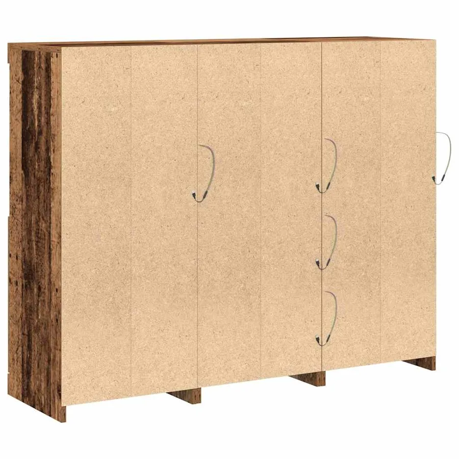 Buffet LED Bois ancien 123 x 37 x 100 cm Bois d'ingénierie - 9
