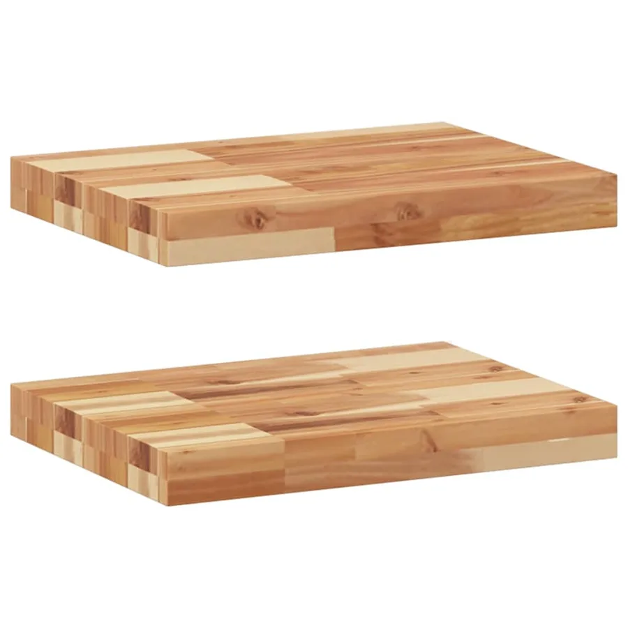 Étagères flottantes 2 pcs 40x30x4 cm acacia massif à l'huile - 2