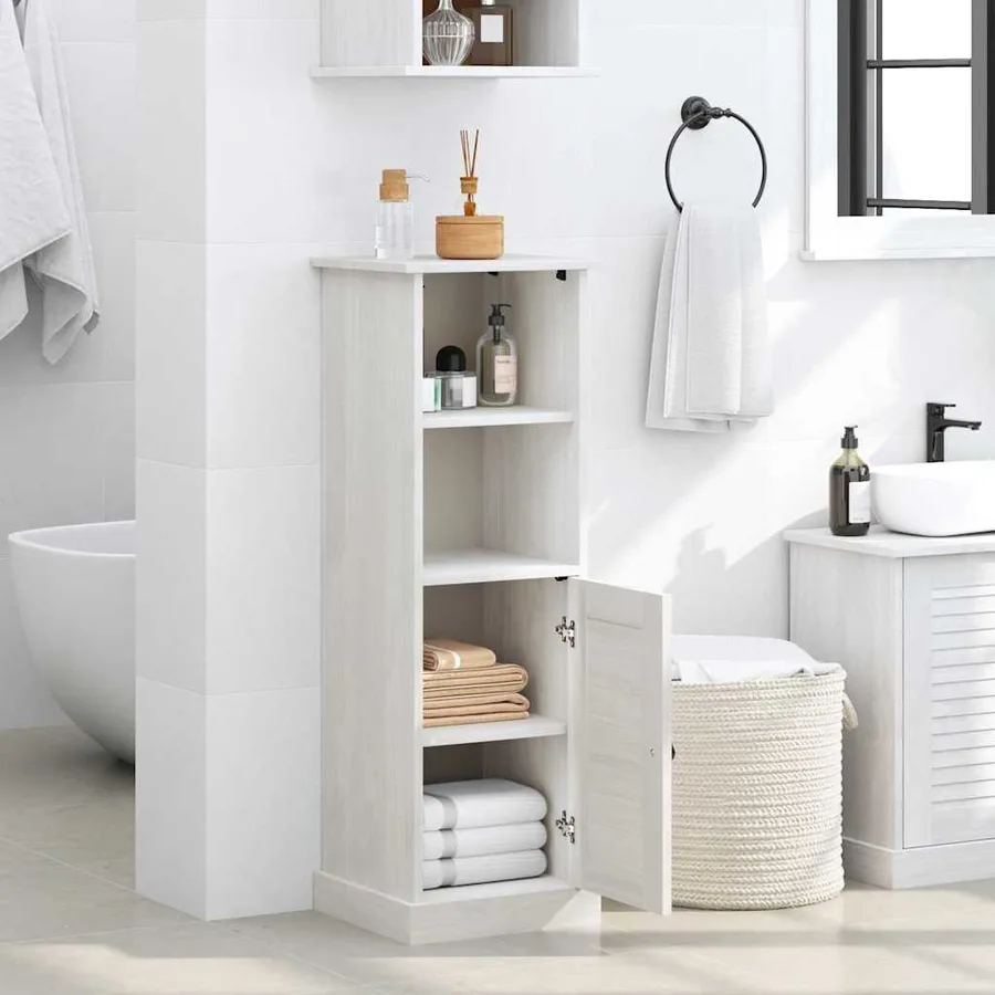 Armoire de salle de bain avec porte VIGO Blanc et Blanc Antique - 4