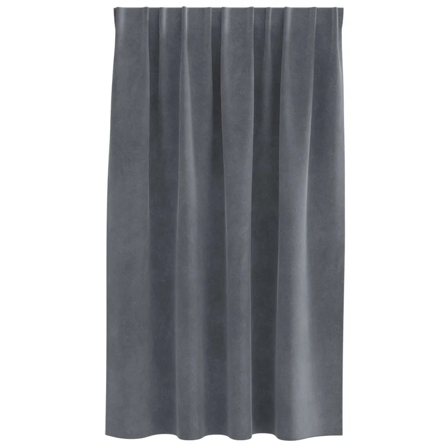 Rideaux occultants 2 pcs Gris clair 140 x 140 cm Velours - 5