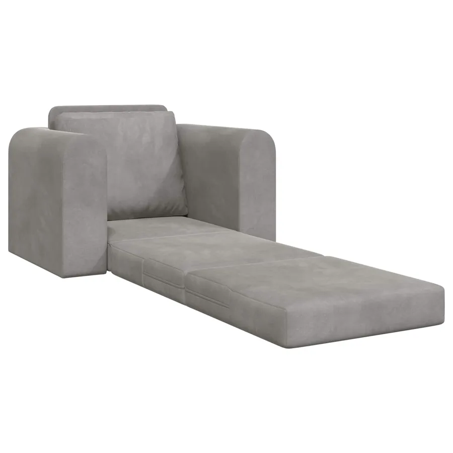 Canapé-Lit Gris clair 98 x 71 x 83 cm Velours - 4