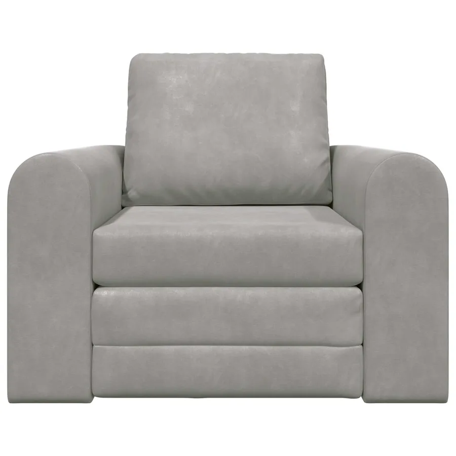 Canapé-Lit Gris clair 98 x 71 x 83 cm Velours - 5