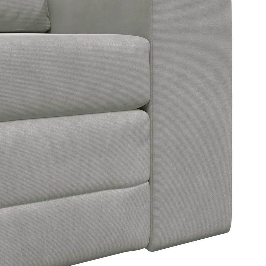 Canapé-Lit Gris clair 98 x 71 x 83 cm Velours - 9