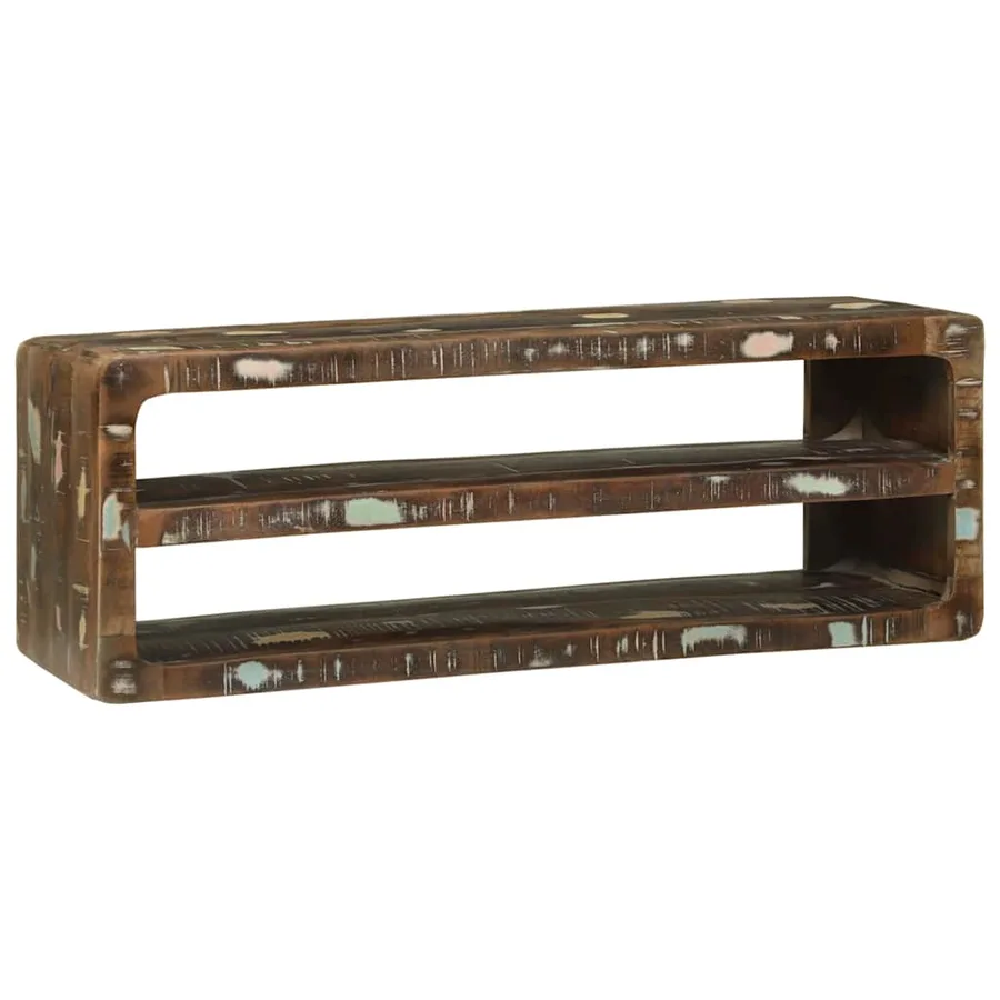 Meuble TV 100 x 32 x 36 cm Bois massif de récupération - 2