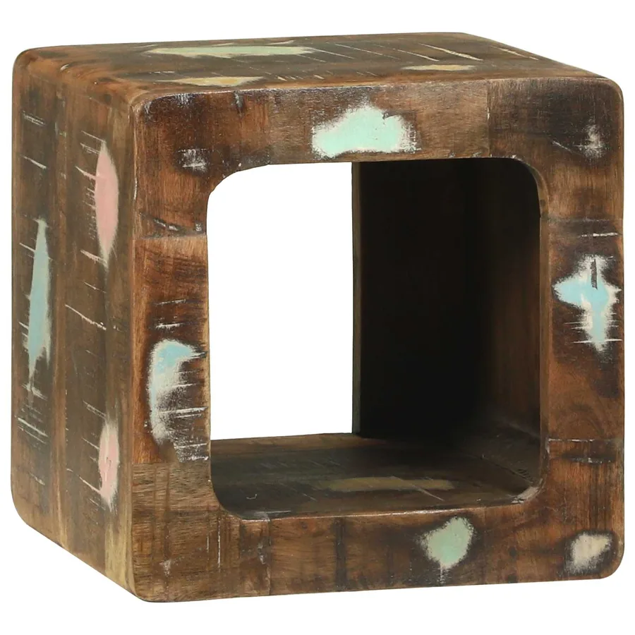 Unites TV 2 pcs Multicolore 36 x 30 x 36 cm Bois Recyclé Solide - 3