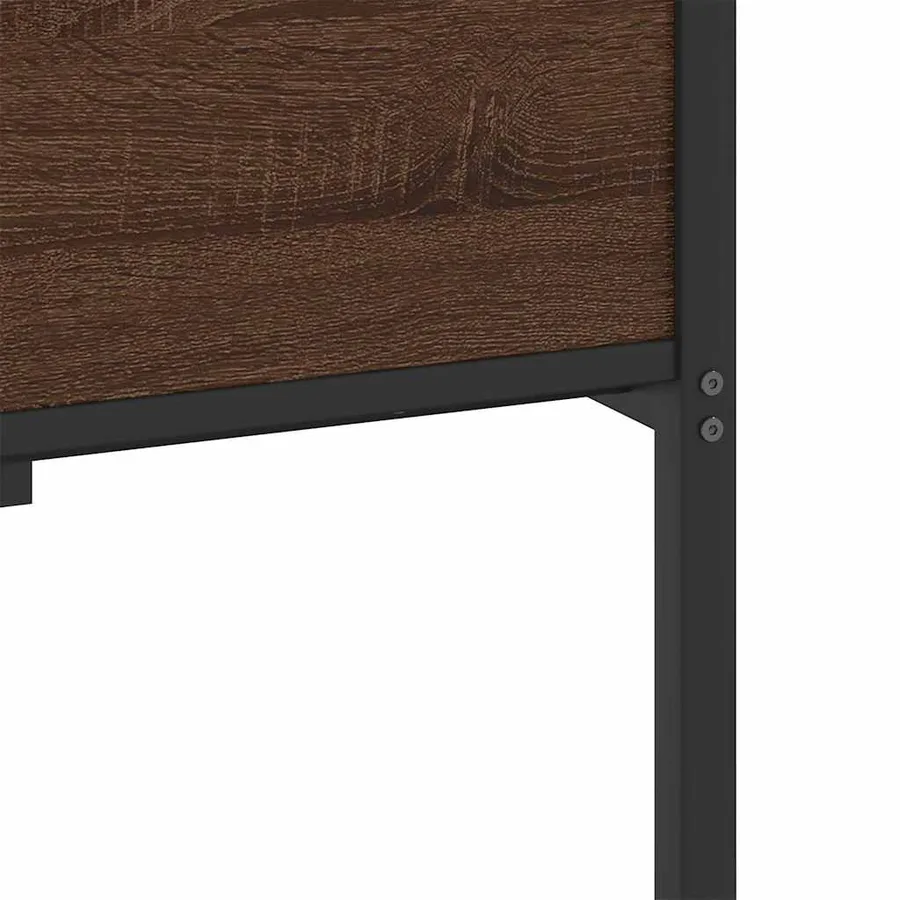 Cadre de lit sans matelas chêne marron 100x190 cm - 10