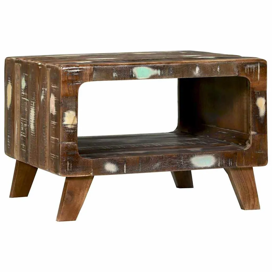 Table basse Multicolore 50 x 50 x 35 cm Bois Recyclé Solide