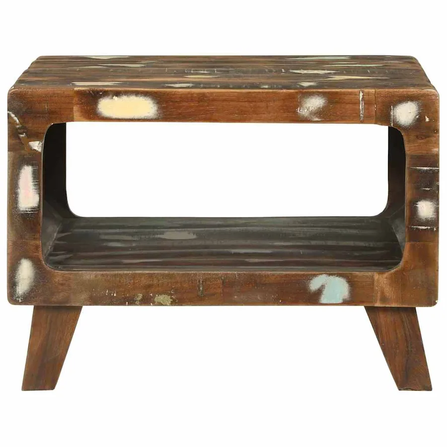 Table basse Multicolore 50 x 50 x 35 cm Bois Recyclé Solide - 3