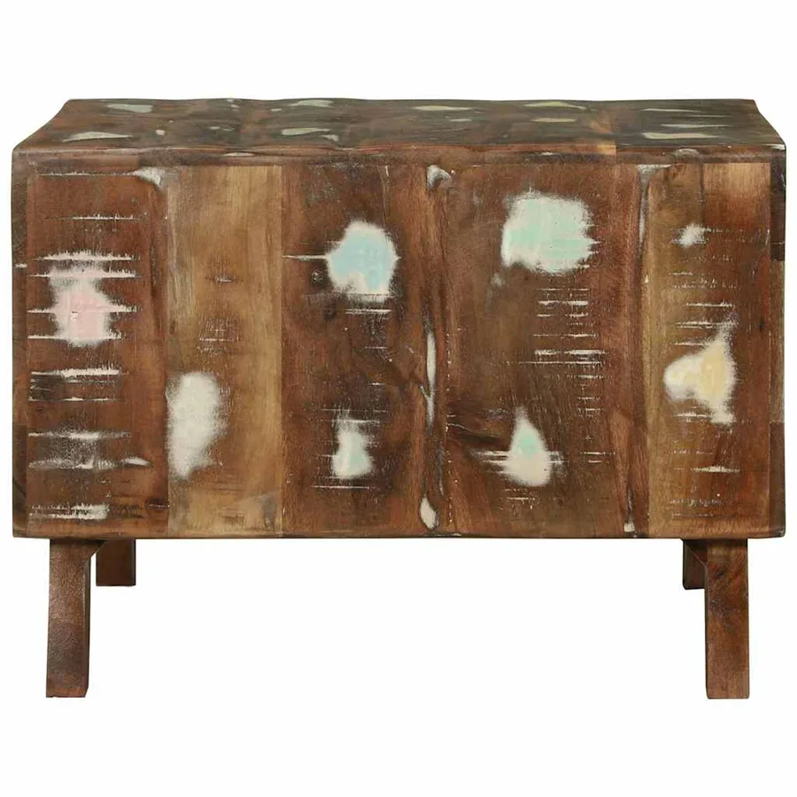Table basse Multicolore 50 x 50 x 35 cm Bois Recyclé Solide - 4