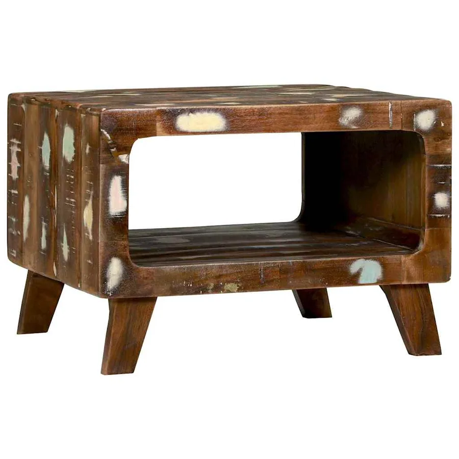 Table basse Multicolore 50 x 50 x 35 cm Bois Recyclé Solide - 6