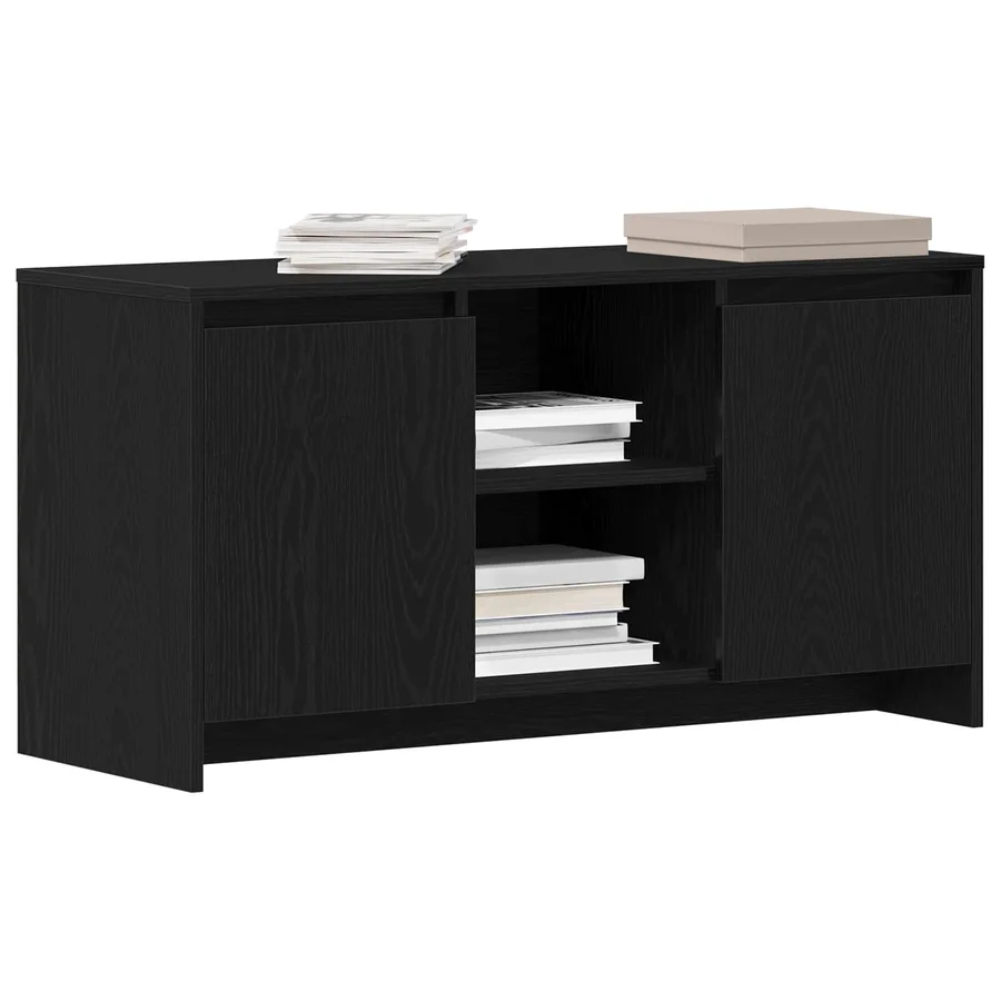 Meuble TV Chêne noir 102 x 37,5 x 52,5 cm Bois d'ingénierie - 3