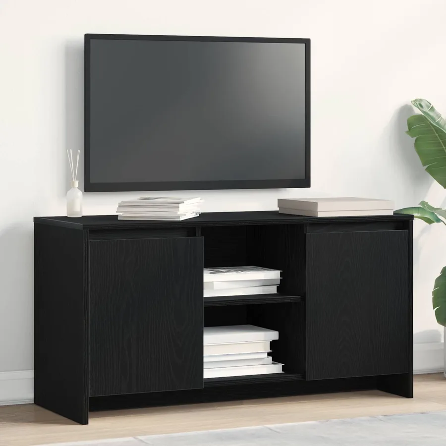 Meuble TV Chêne noir 102 x 37,5 x 52,5 cm Bois d'ingénierie - 4