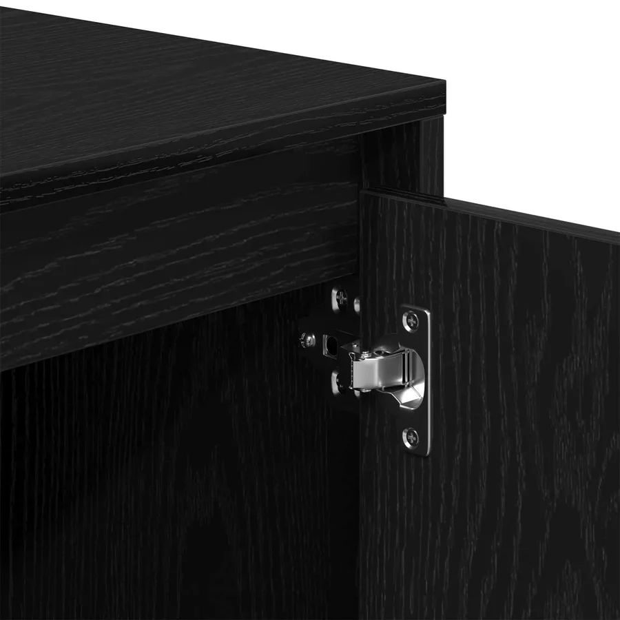 Meuble TV Chêne noir 102 x 37,5 x 52,5 cm Bois d'ingénierie - 9
