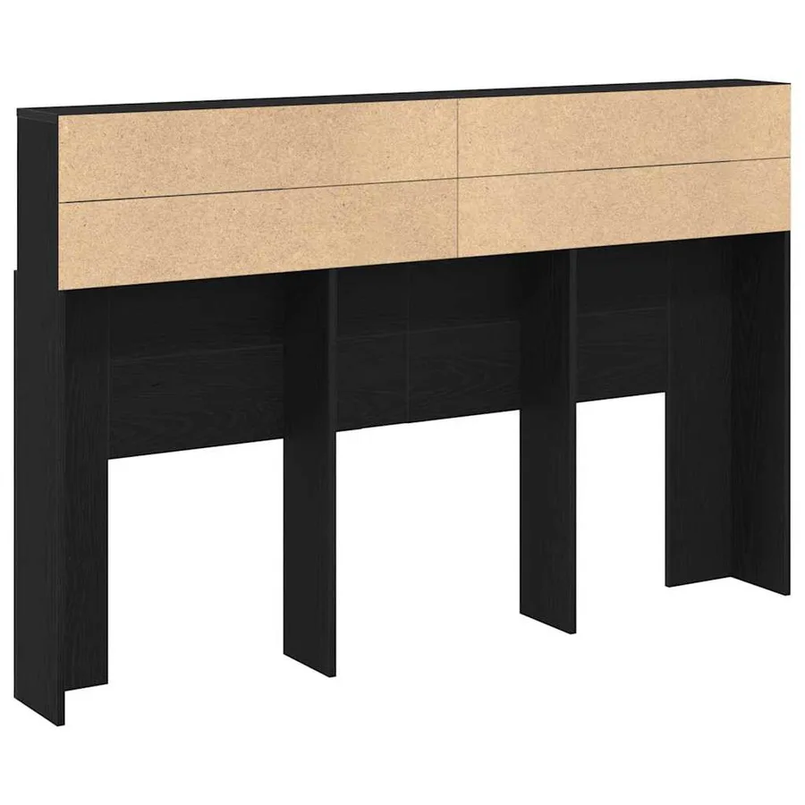 Cabinet de Tête de Lit Chêne noir 160 x 19 x 103,5 cm - 5
