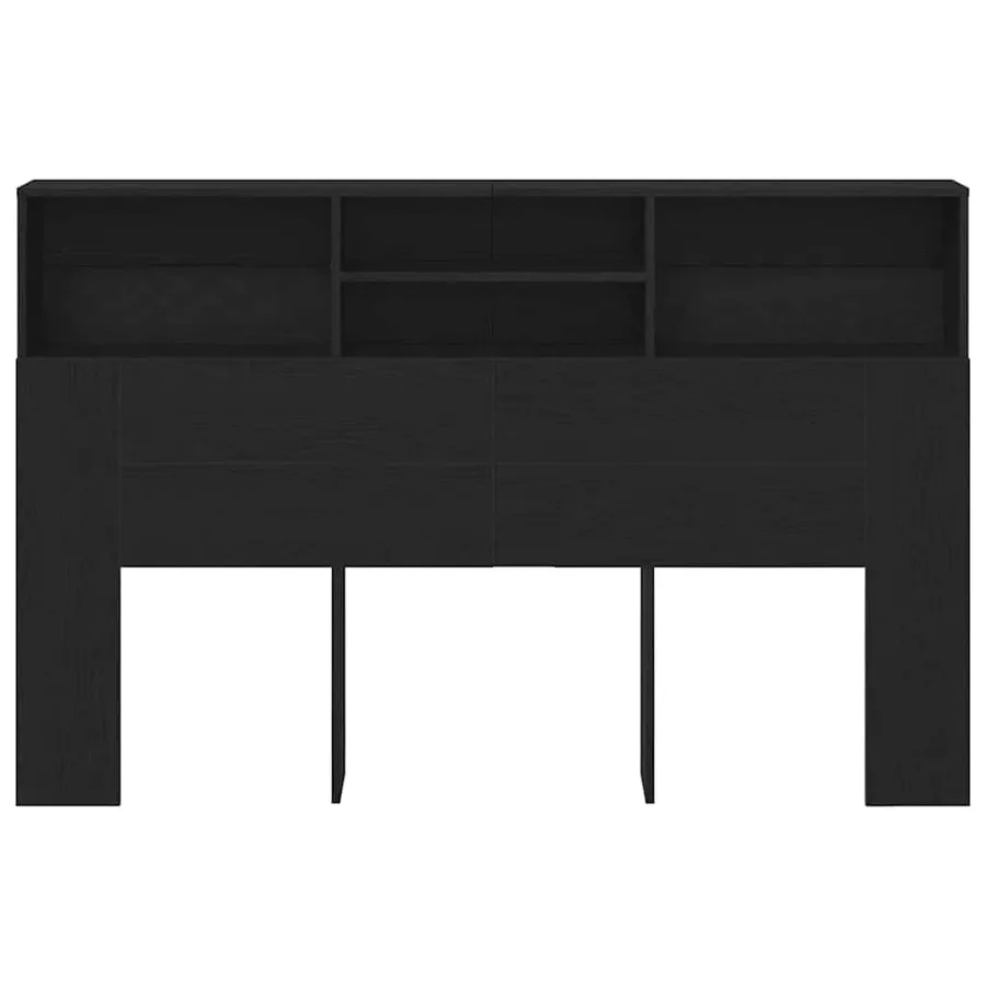 Cabinet de Tête de Lit Chêne noir 160 x 19 x 103,5 cm - 6