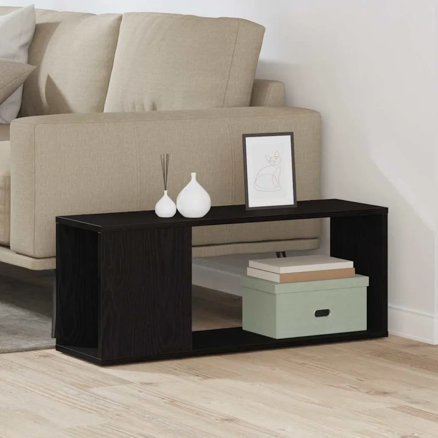 Ensemble meuble TV Chêne noir 80 x 24 x 32 cm Bois d'ingénierie - 4