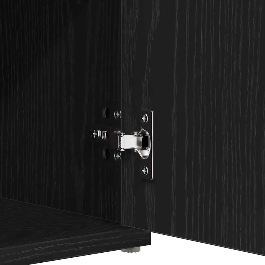 Banc de rangement Chêne noir 102 x 32 x 50 cm Bois d'ingénierie - 8