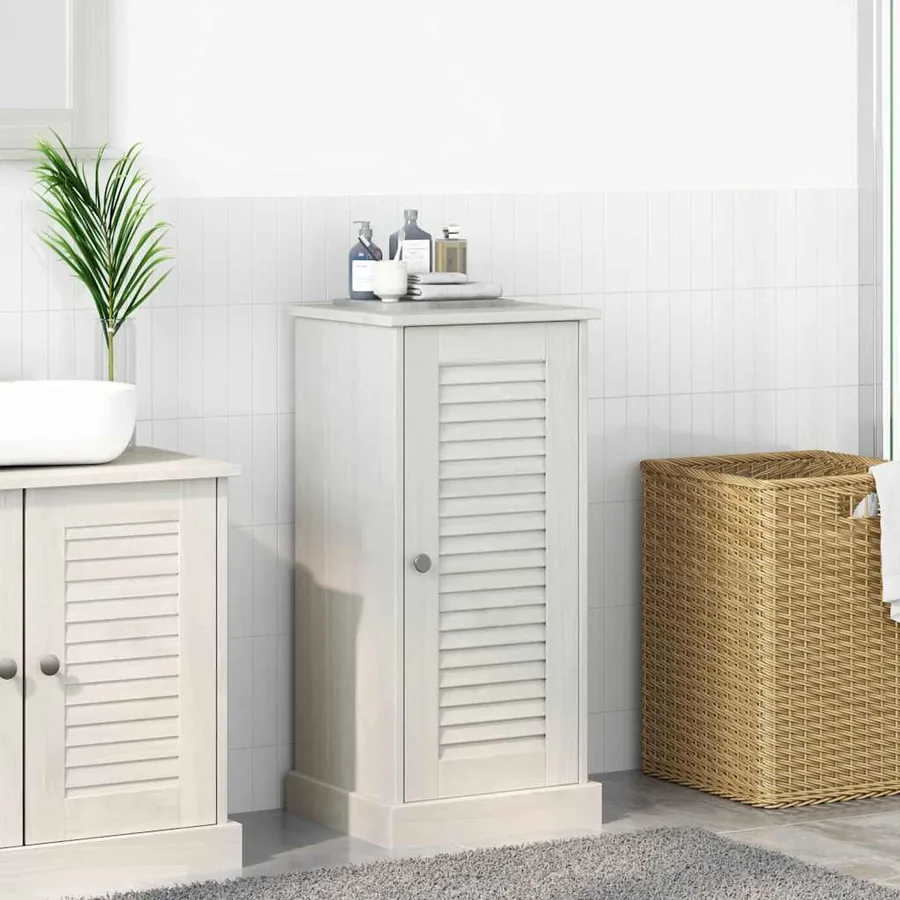 Armoire de salle de bain avec porte VIGO Blanc et Blanc Antique