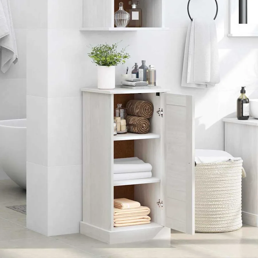 Armoire de salle de bain avec porte VIGO Blanc et Blanc Antique - 4