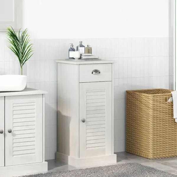 Armoire de salle de bain avec tiroir VIGO Marron et Marron Miel