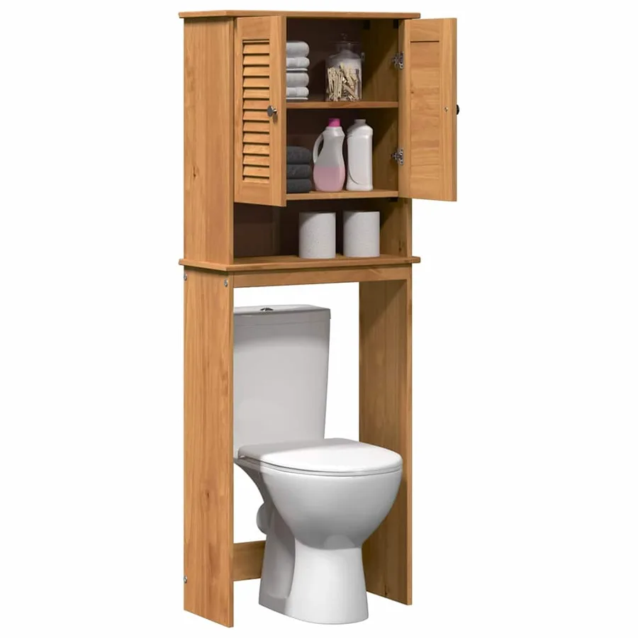 Armoire de toilette VIGO Marron et Marron Miel 60 x 27 x 161 cm - 3