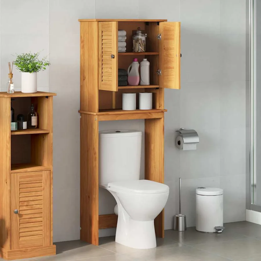Armoire de toilette VIGO Marron et Marron Miel 60 x 27 x 161 cm - 4