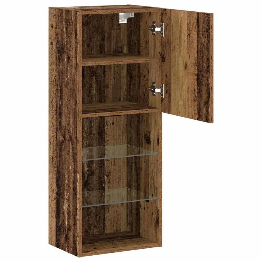 Ensemble meuble TV avec LED Bois ancien 40,5 x 30 x 102 cm - 6