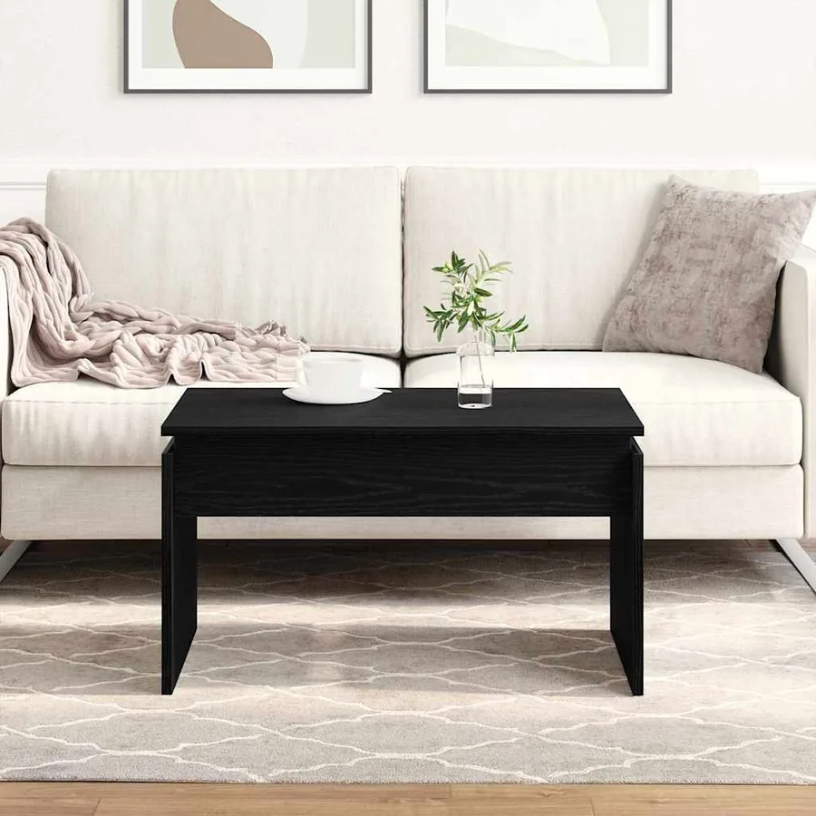 Table basse Chêne noir 68 x 50 x 38 cm Bois d'ingénierie