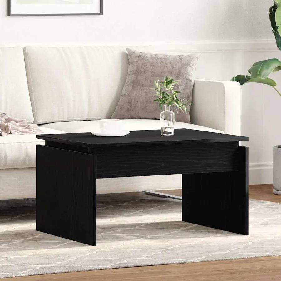 Table basse Chêne noir 68 x 50 x 38 cm Bois d'ingénierie - 4
