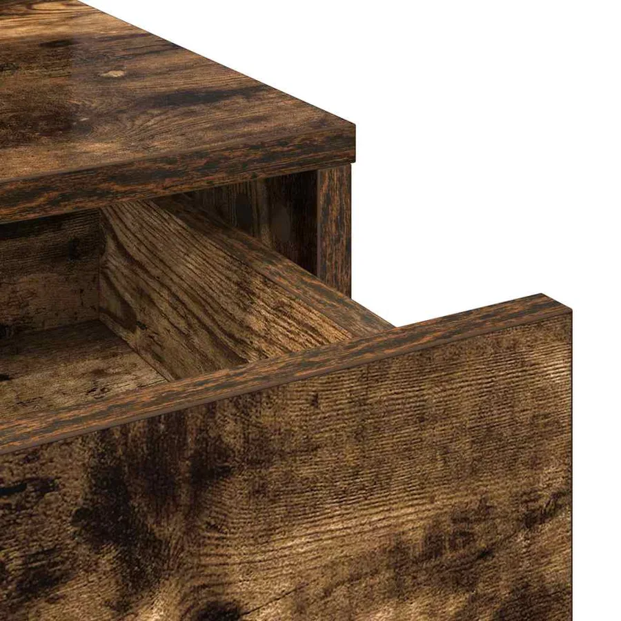 Table de Toilette avec tiroir Chêne fumé 100 x 41 x 140 cm - 9