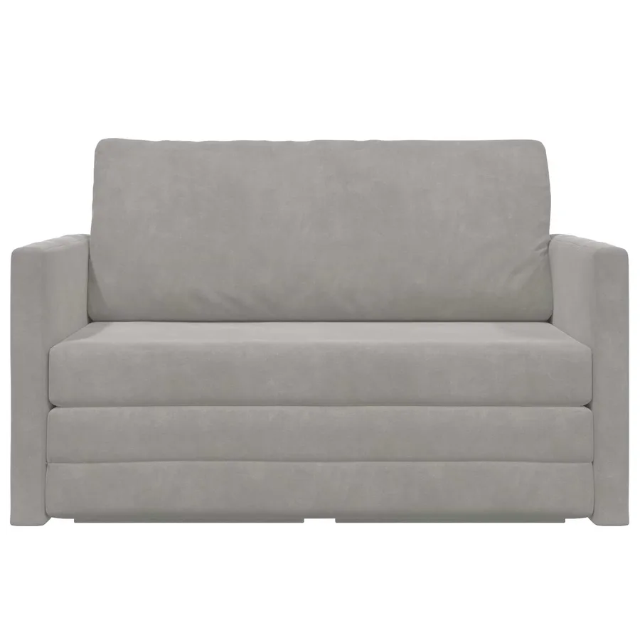 Canapé-Lit Gris clair 124 x 71 x 78 cm Velours - 5