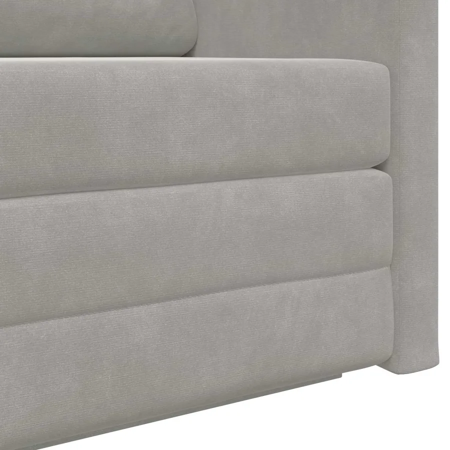 Canapé-Lit Gris clair 124 x 71 x 78 cm Velours - 9