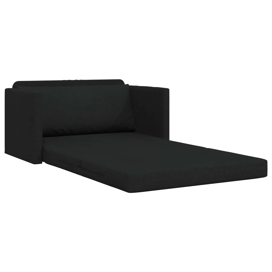 Canapé-Lit 110cm Noir tissu - 4