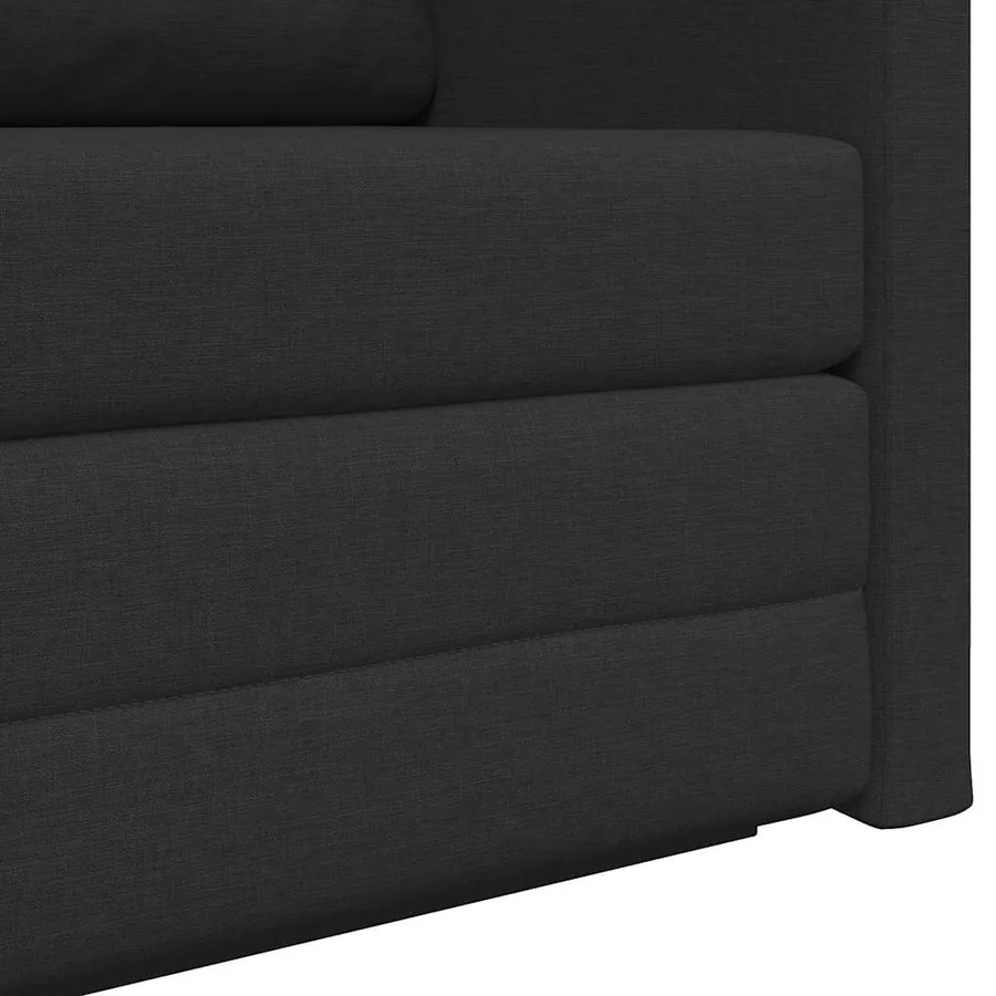 Canapé-Lit 110cm Noir tissu - 9