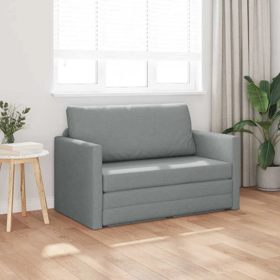Canapé-Lit 110cm Gris clair tissu - 3