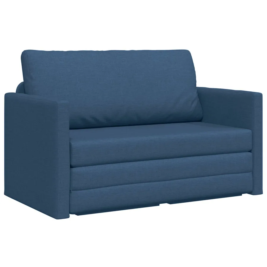 Canapé-Lit 110cm Bleu tissu - 2