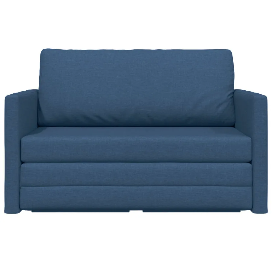 Canapé-Lit 110cm Bleu tissu - 5