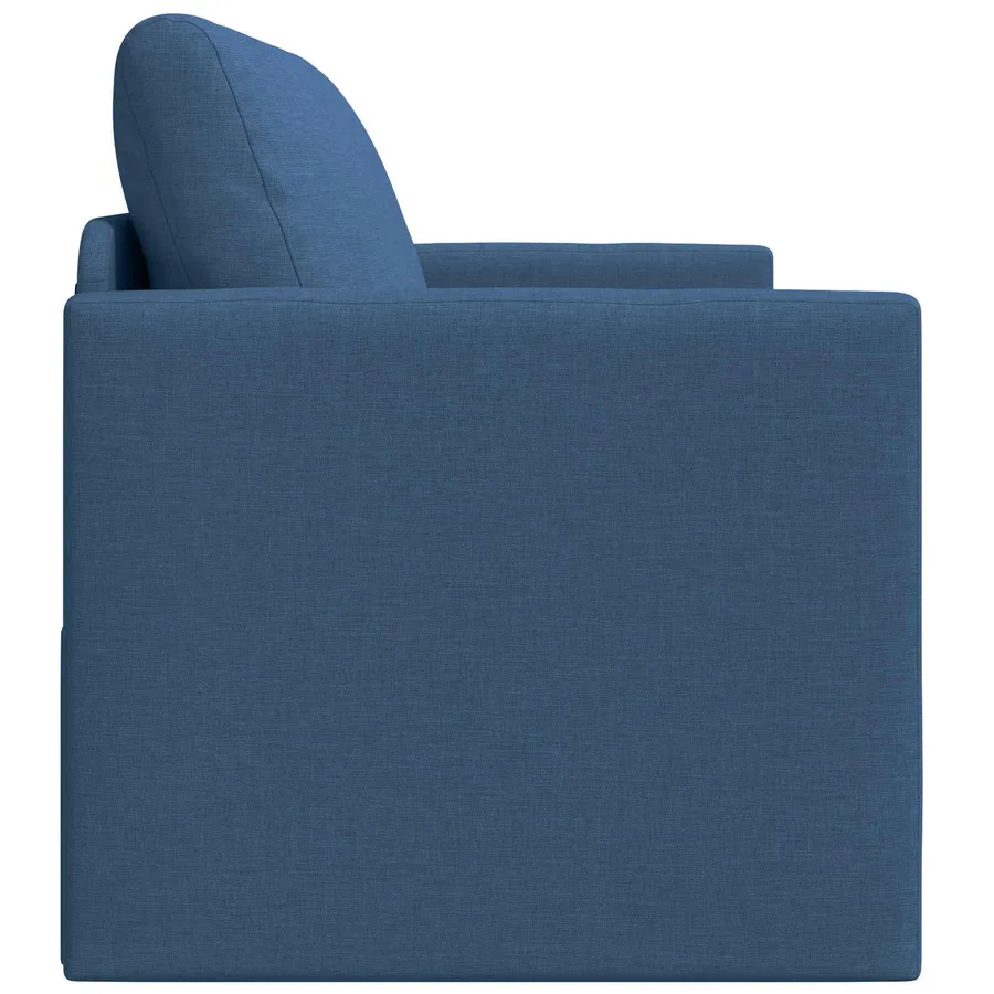 Canapé-Lit 110cm Bleu tissu - 6
