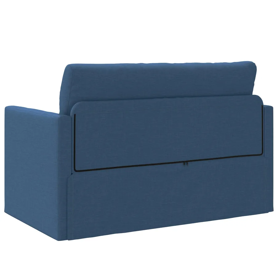 Canapé-Lit 110cm Bleu tissu - 7