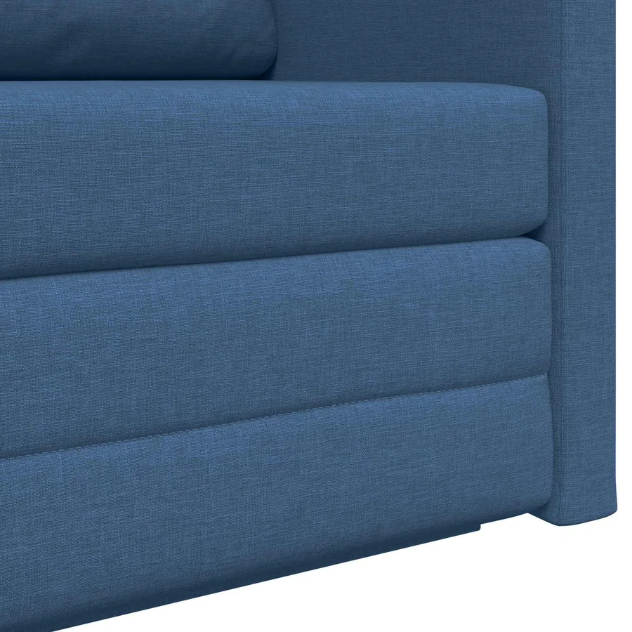 Canapé-Lit 110cm Bleu tissu - 9