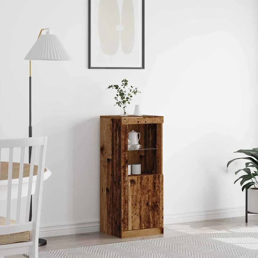 Buffet LED Bois ancien 41 x 37 x 100 cm Bois d'ingénierie