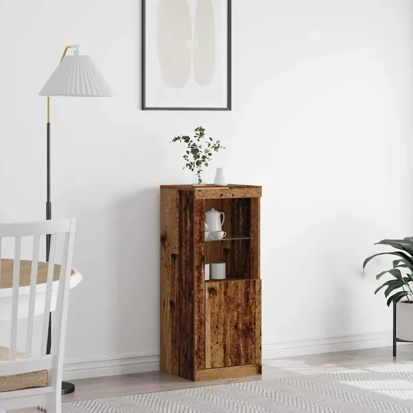 Buffet LED Bois ancien 41 x 37 x 100 cm Bois d'ingénierie