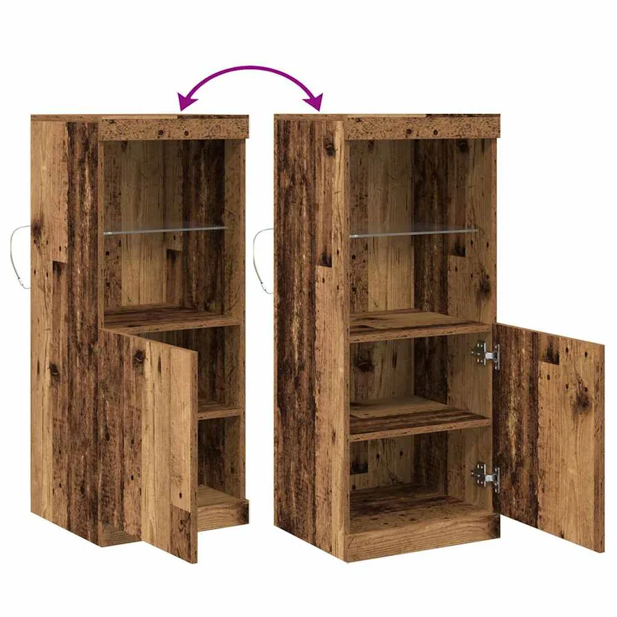 Buffet LED Bois ancien 41 x 37 x 100 cm Bois d'ingénierie - 13