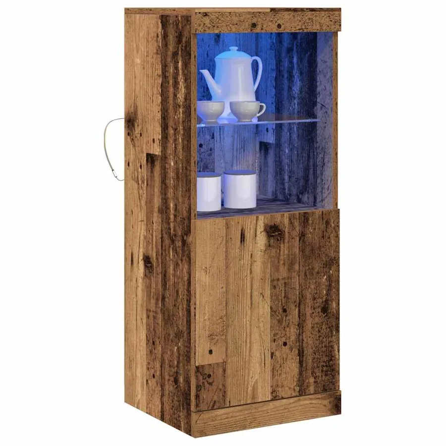 Buffet LED Bois ancien 41 x 37 x 100 cm Bois d'ingénierie - 3