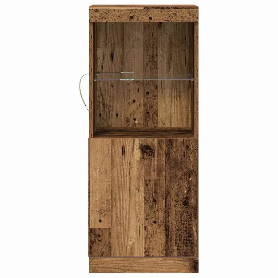 Buffet LED Bois ancien 41 x 37 x 100 cm Bois d'ingénierie - 6