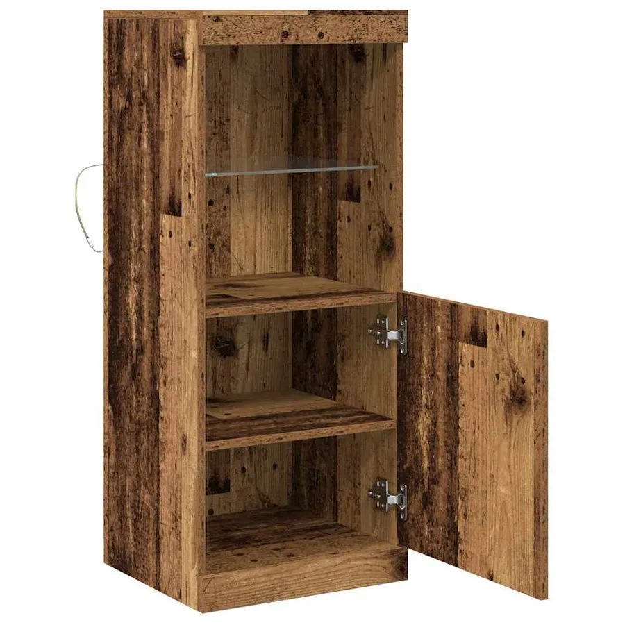 Buffet LED Bois ancien 41 x 37 x 100 cm Bois d'ingénierie - 7