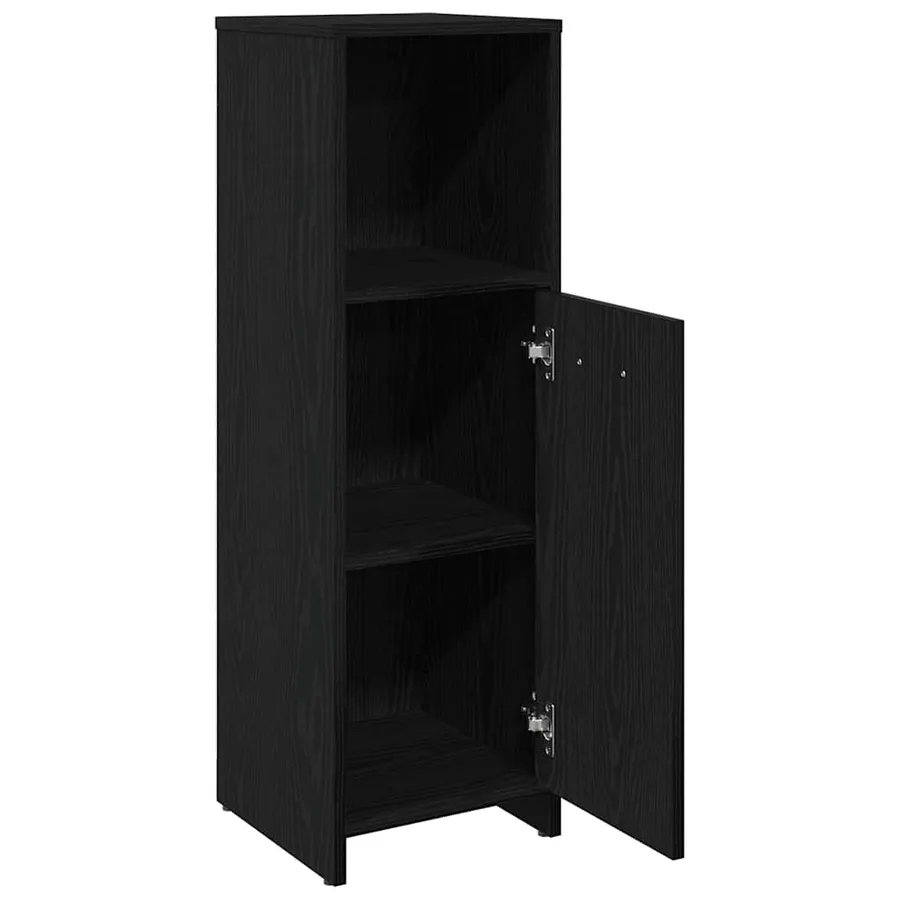 Meuble de salle de bain en chêne noir 30x30x95 cm bois d'ingénierie - 5
