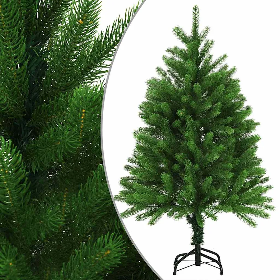 Arbre de Noël artificiel pré-éclairé et boules 120 cm vert - 2